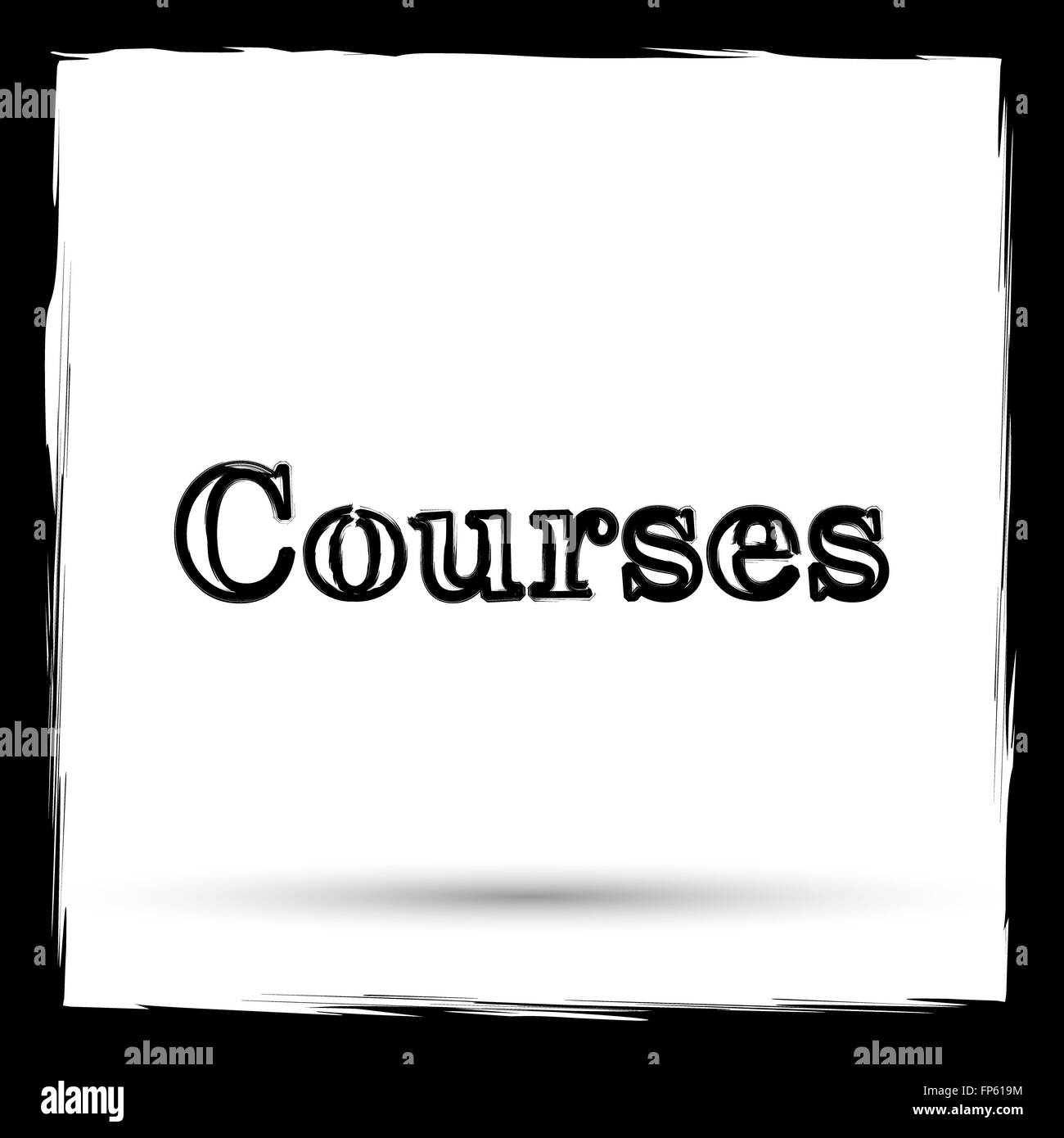 Courses icon. Internet button on white background. Outline design ...