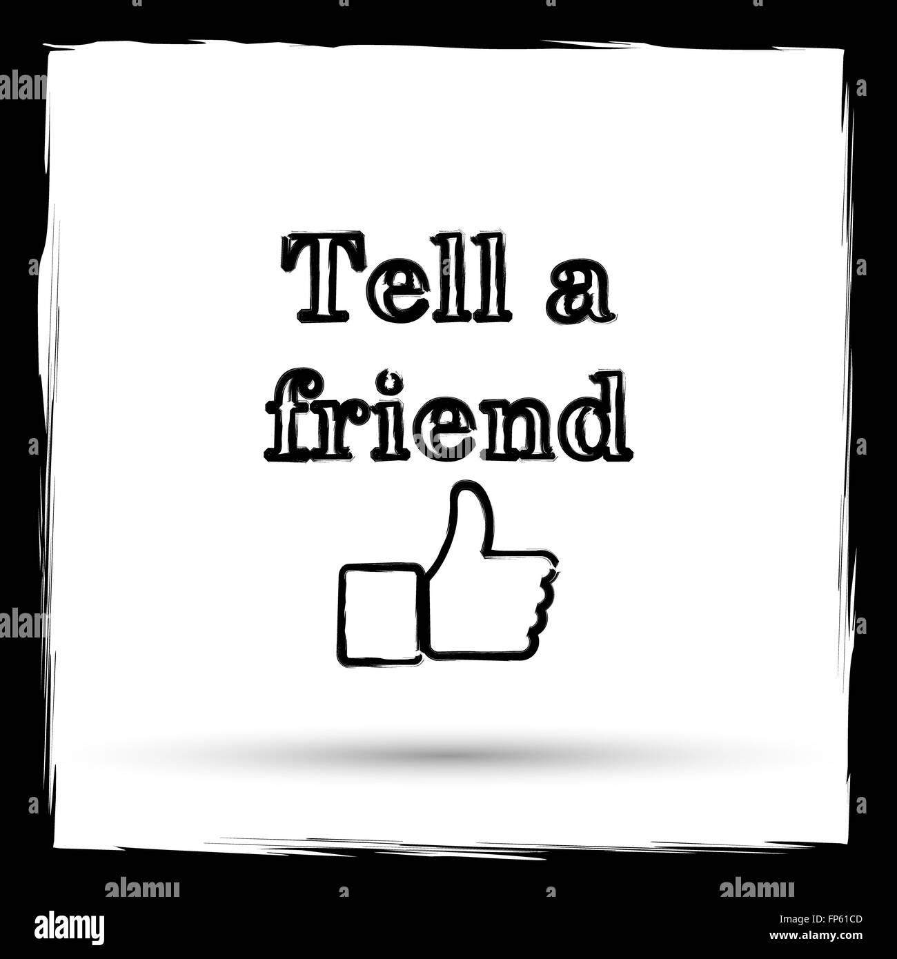 Tell a friend icon. Internet button on white background. Outline design ...