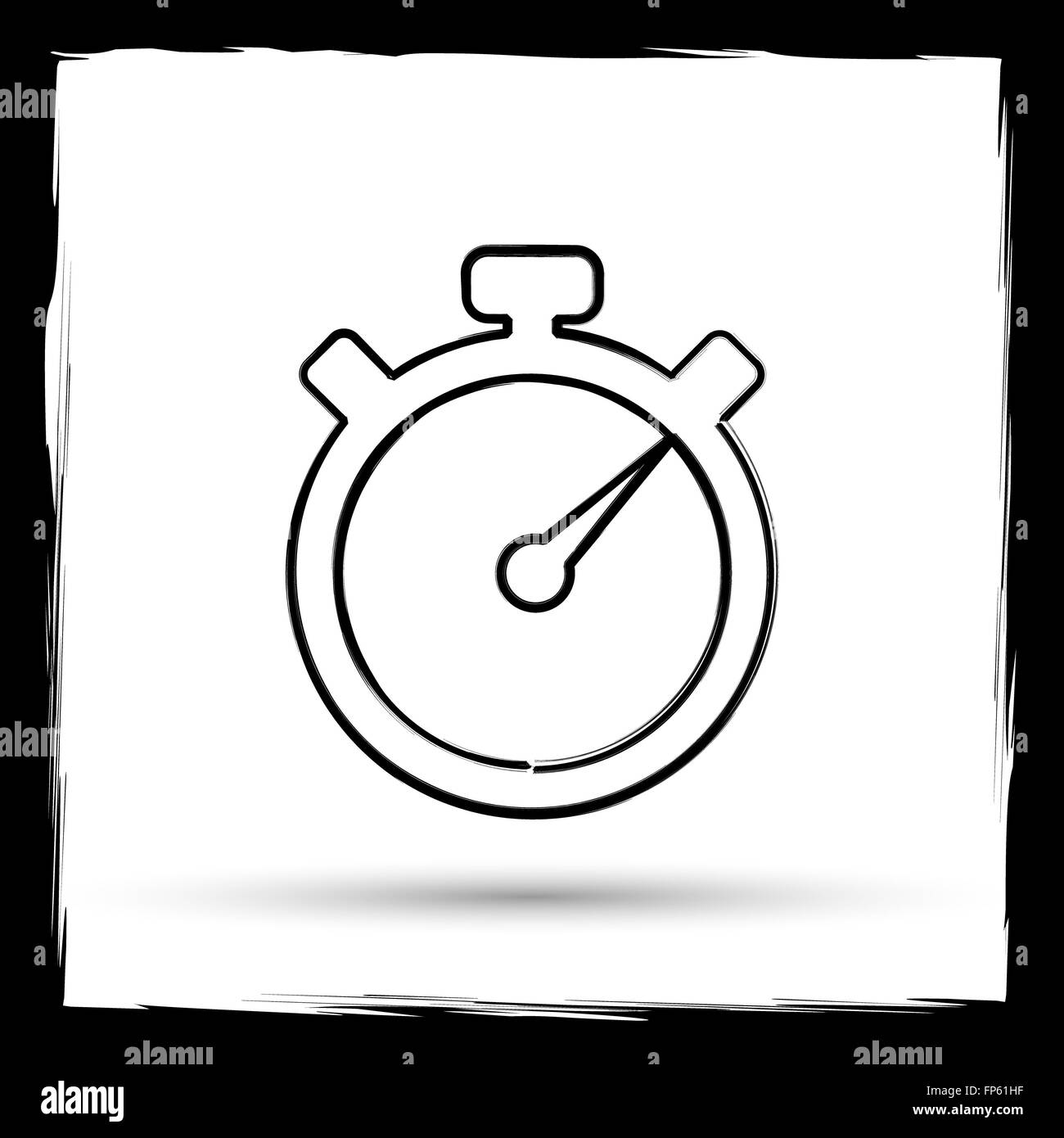 Timer icon. Internet button on white background. Outline design ...