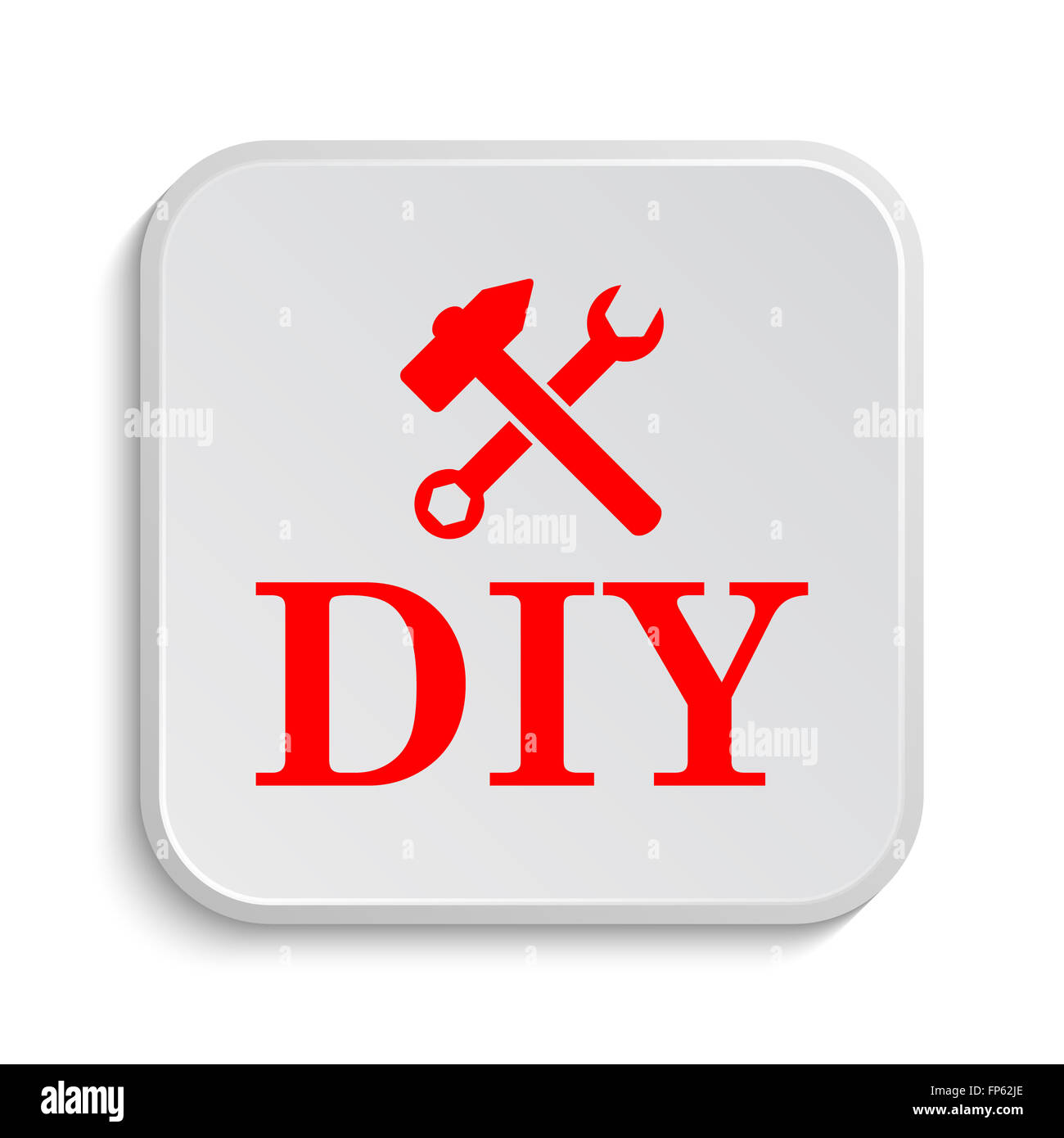 DIY icon. Internet button on white background Stock Photo - Alamy
