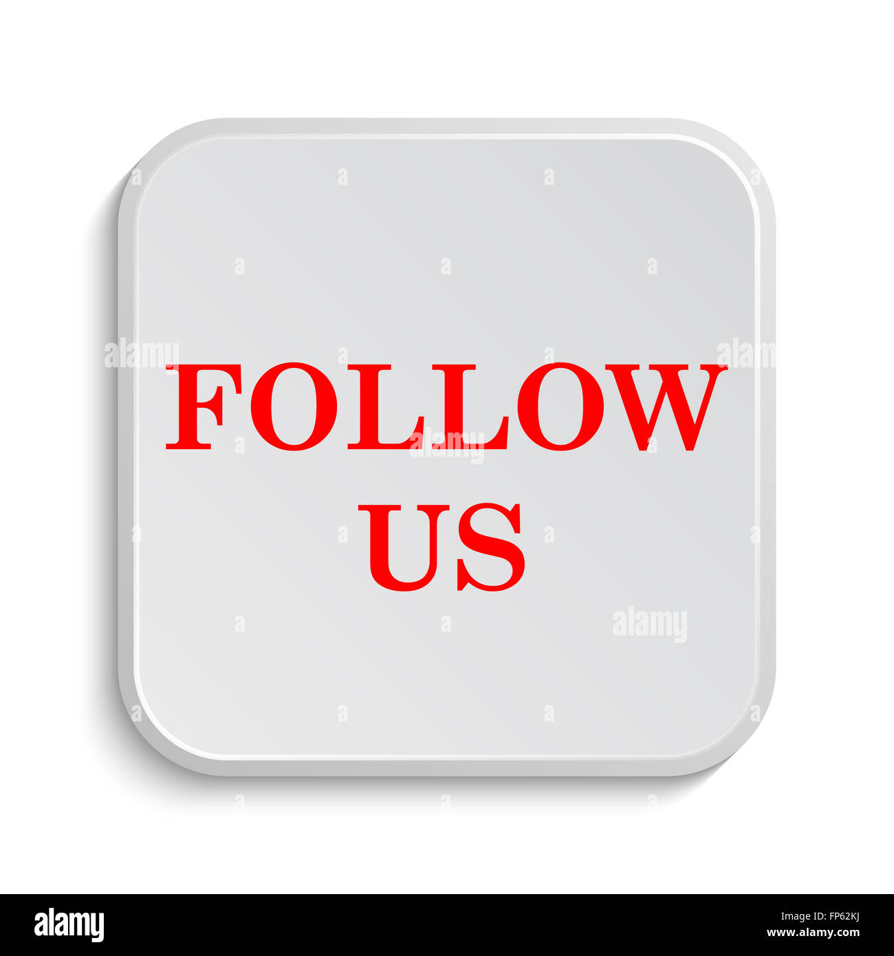 Follow us icon. Internet button on white background Stock Photo - Alamy