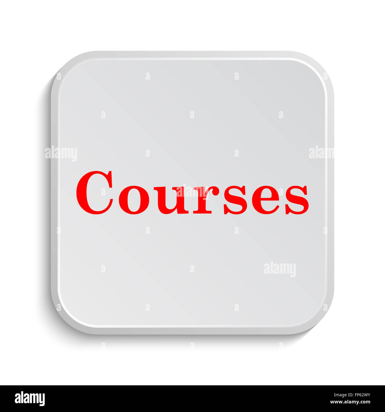 Courses icon. Internet button on white background Stock Photo - Alamy