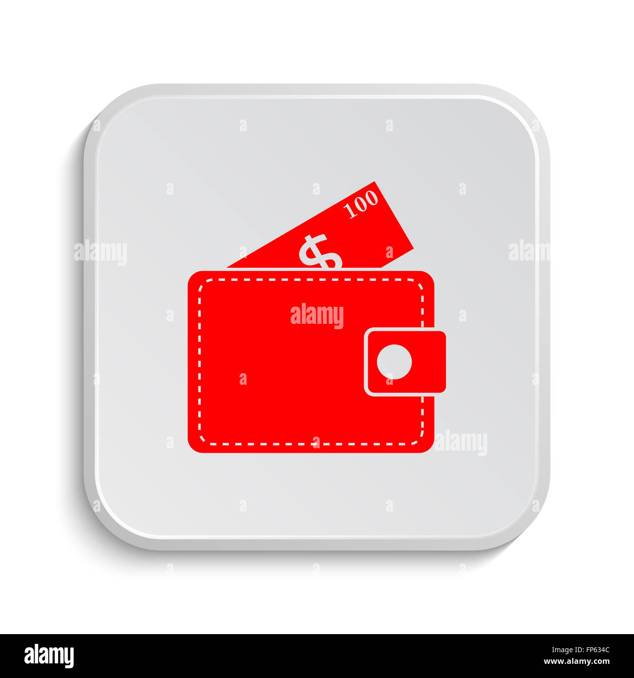 Wallet icon. Internet button on white background Stock Photo - Alamy
