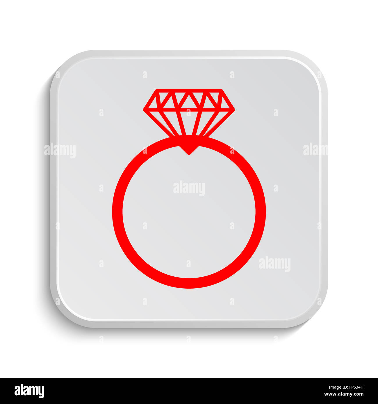 Diamond ring icon. Internet button on white background Stock Photo - Alamy