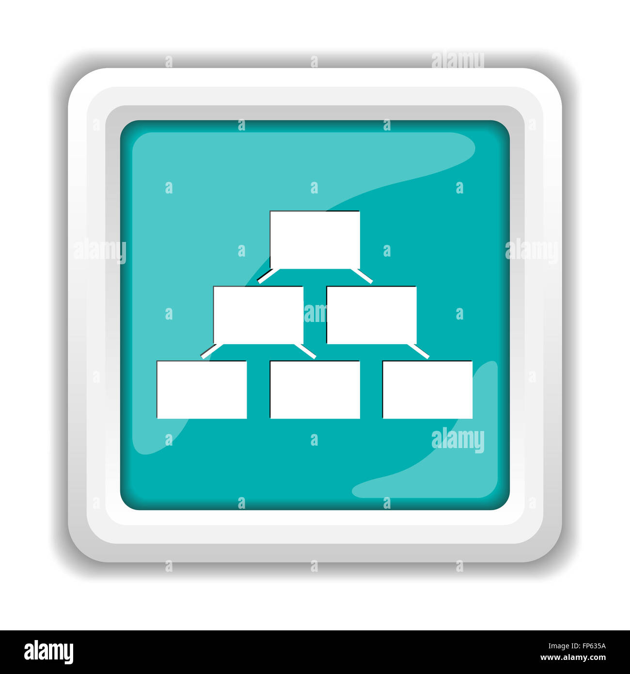 Organizational chart icon. Internet button on white background Stock ...