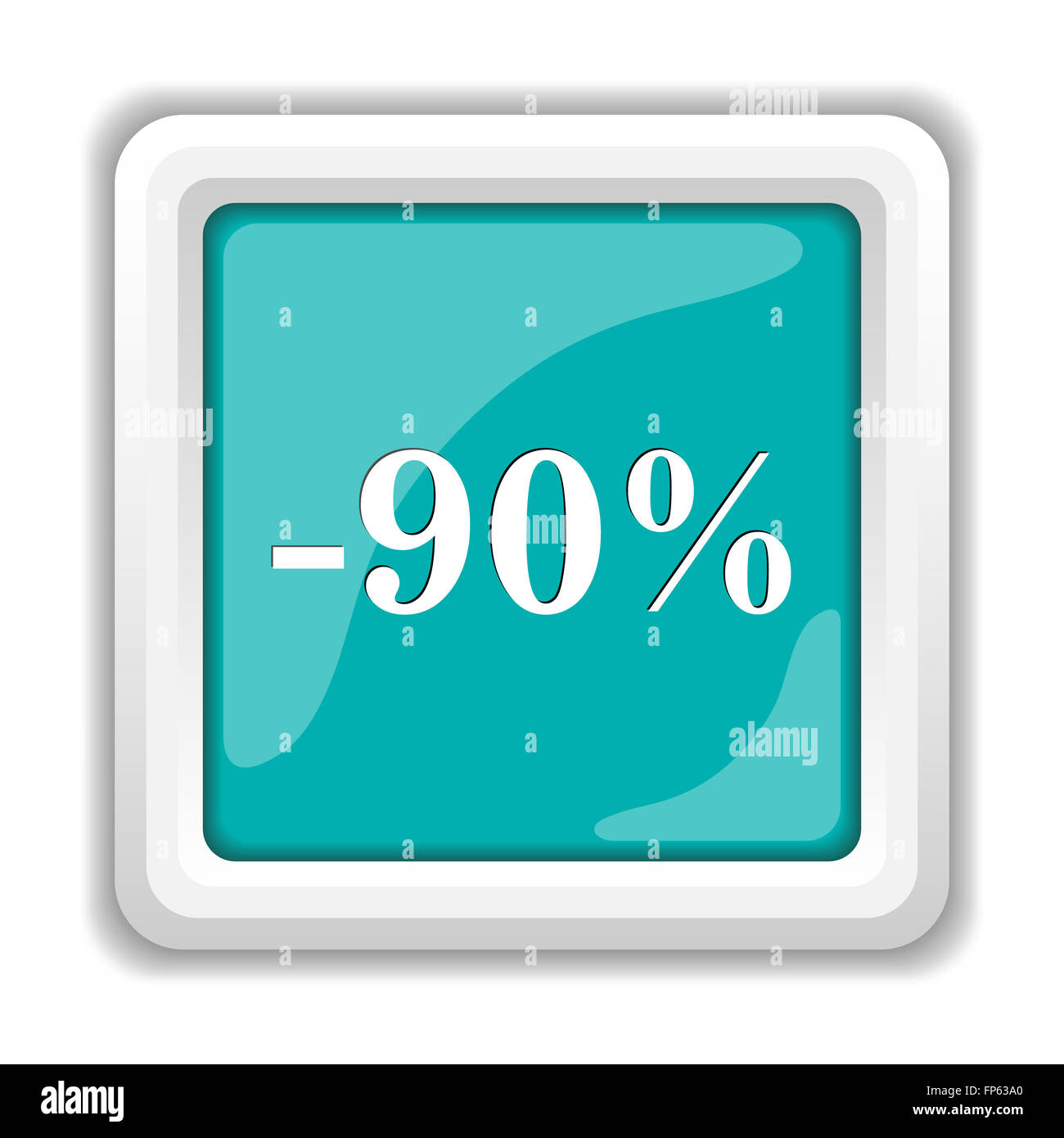90 percent discount icon. Internet button on white background Stock ...