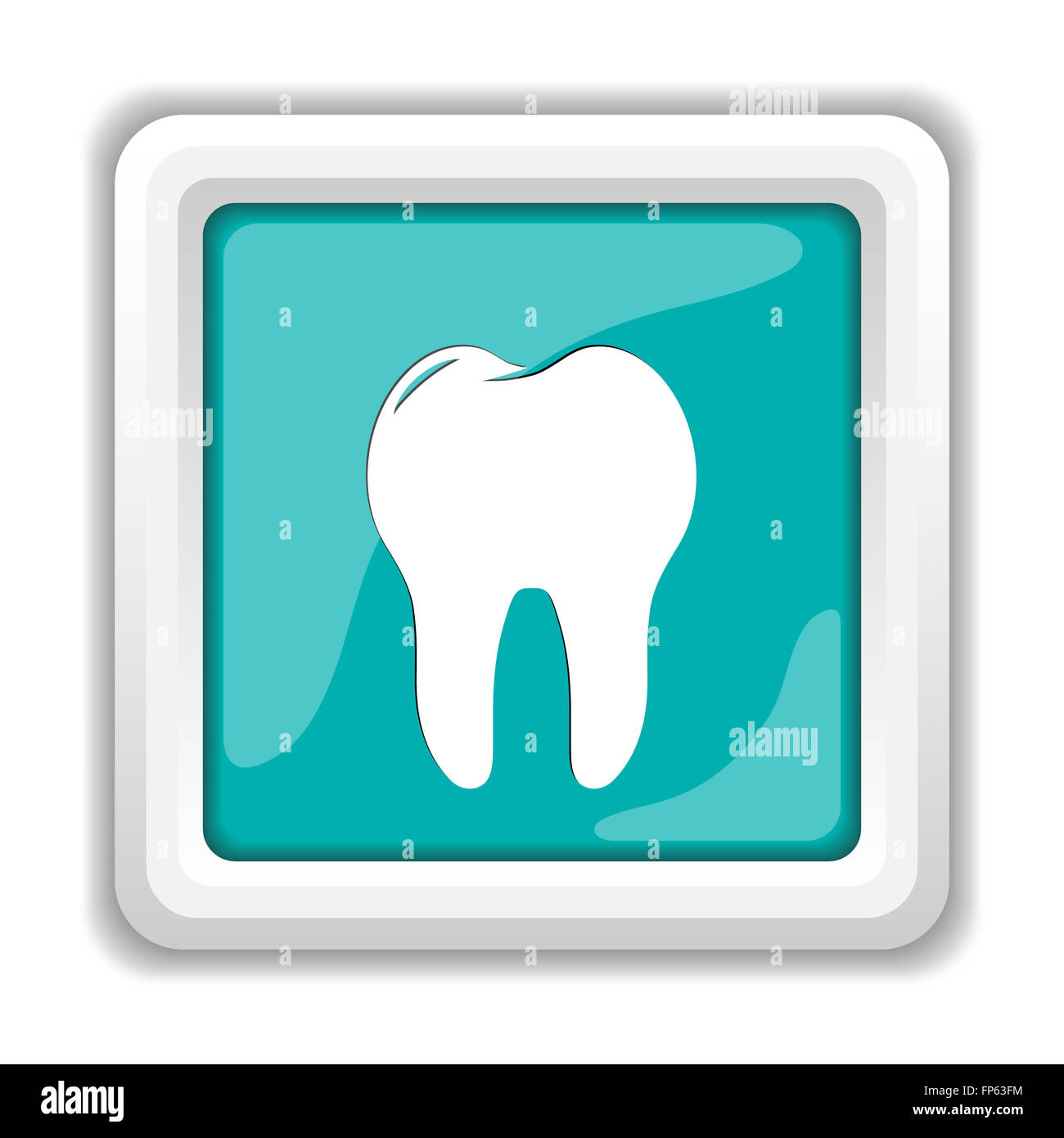 Tooth icon. Internet button on white background Stock Photo - Alamy