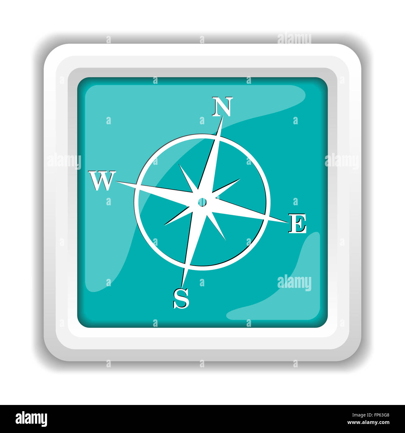 Compass icon. Internet button on white background Stock Photo - Alamy