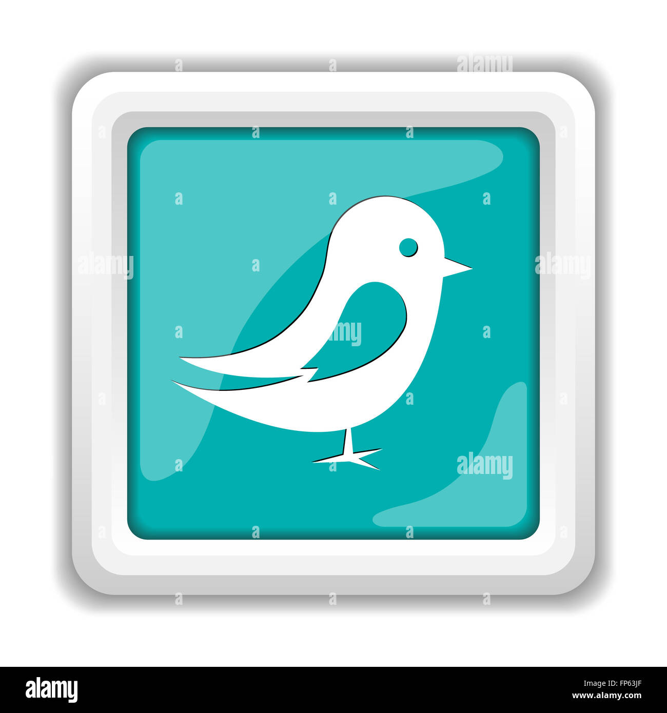 Bird icon. Internet button on white background Stock Photo - Alamy