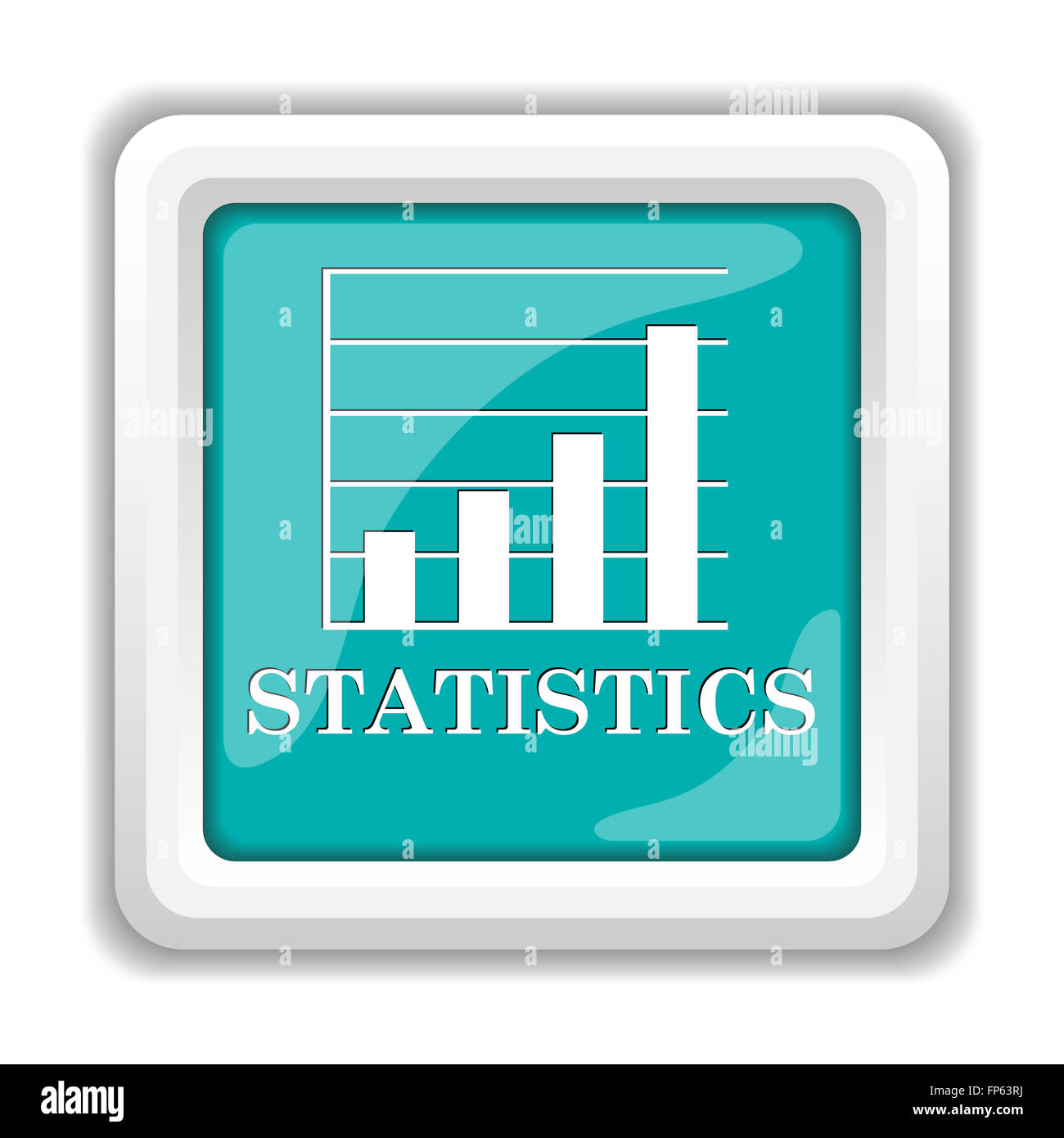 Statistics icon. Internet button on white background Stock Photo - Alamy