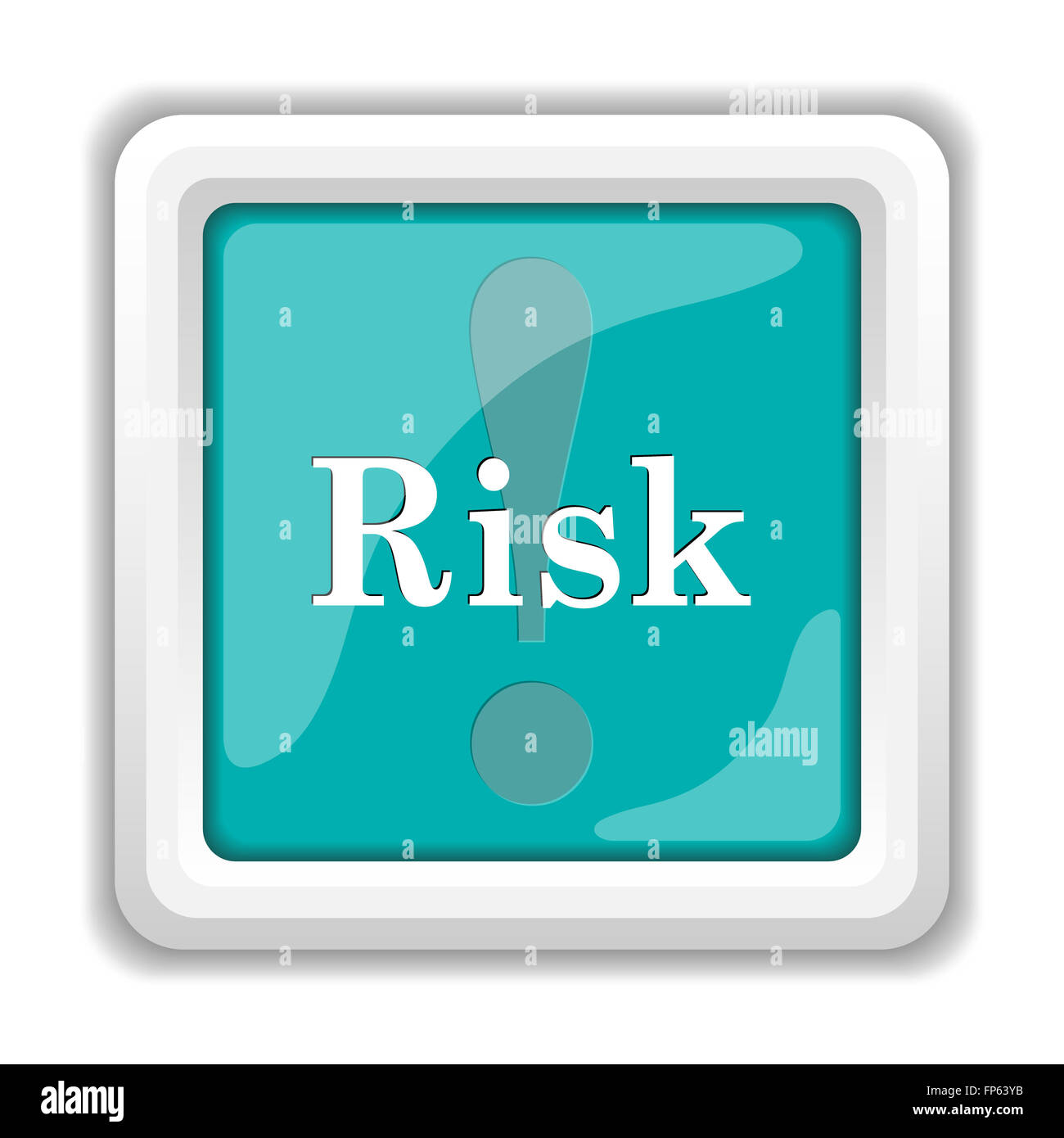Risk icon. Internet button on white background Stock Photo - Alamy