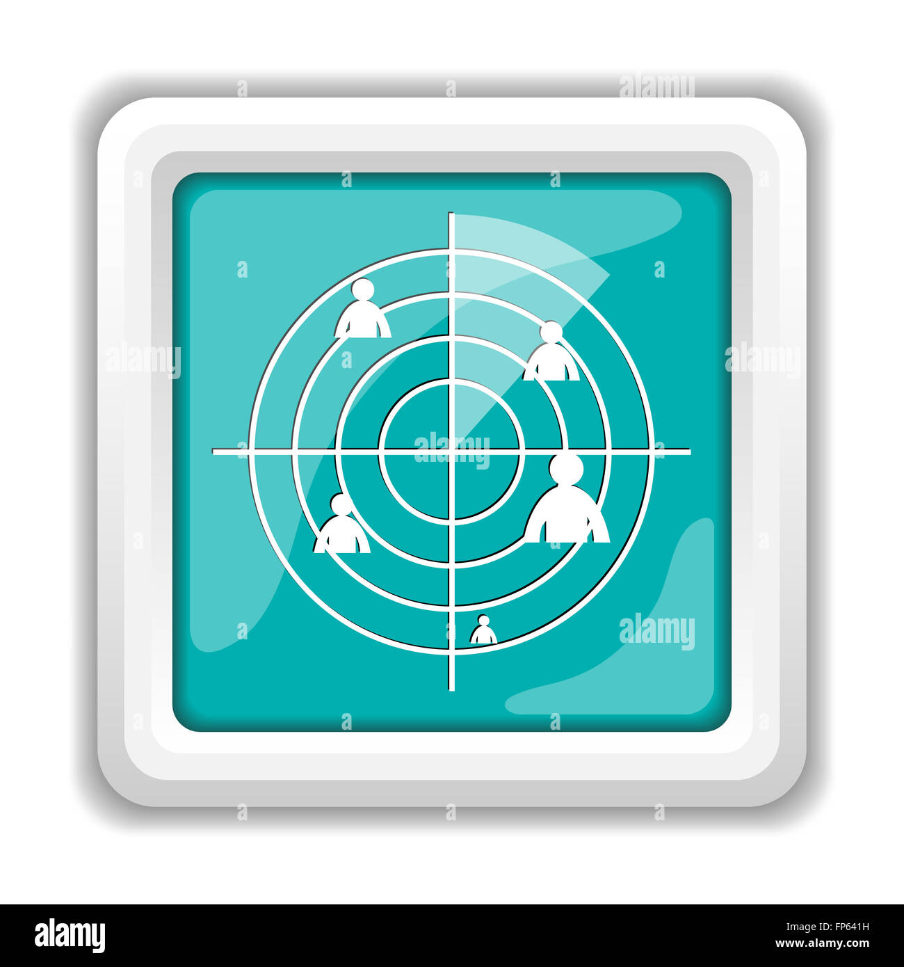 Radar icon. Internet button on white background Stock Photo - Alamy