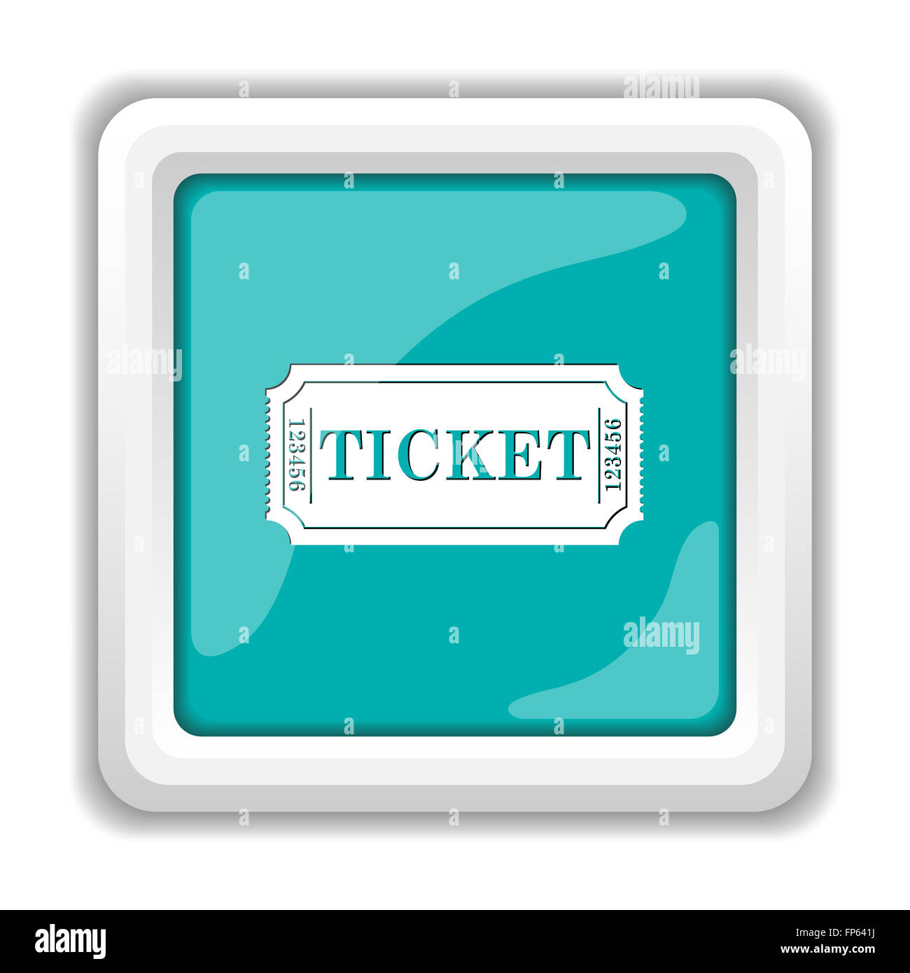 Cinema ticket icon. Internet button on white background Stock Photo - Alamy