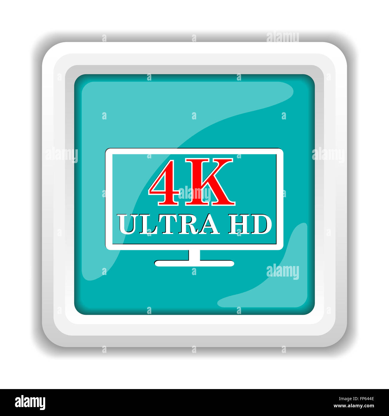 4K ultra HD icon. Internet button on white background Stock Photo - Alamy