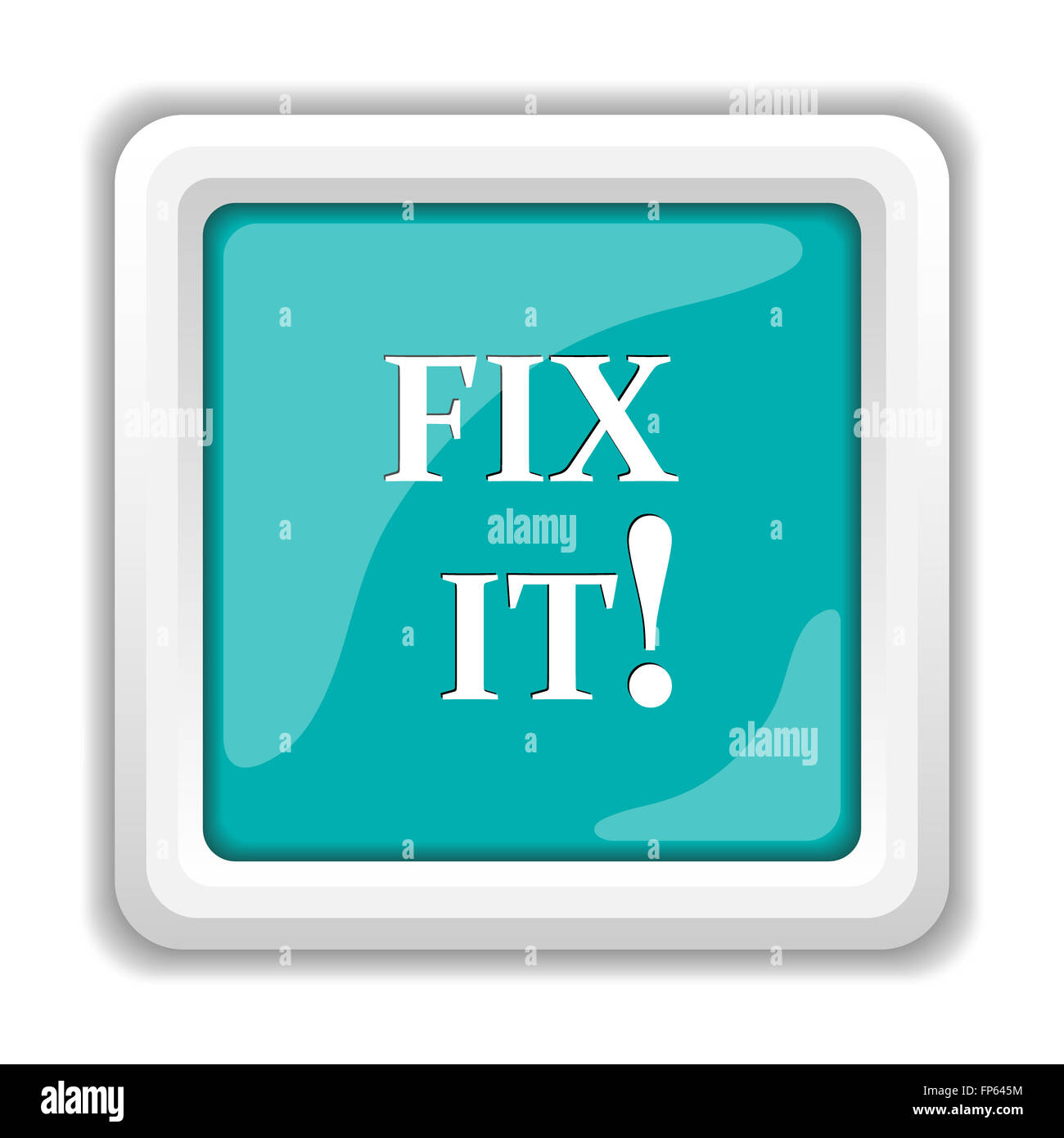 Fix it icon. Internet button on white background Stock Photo - Alamy