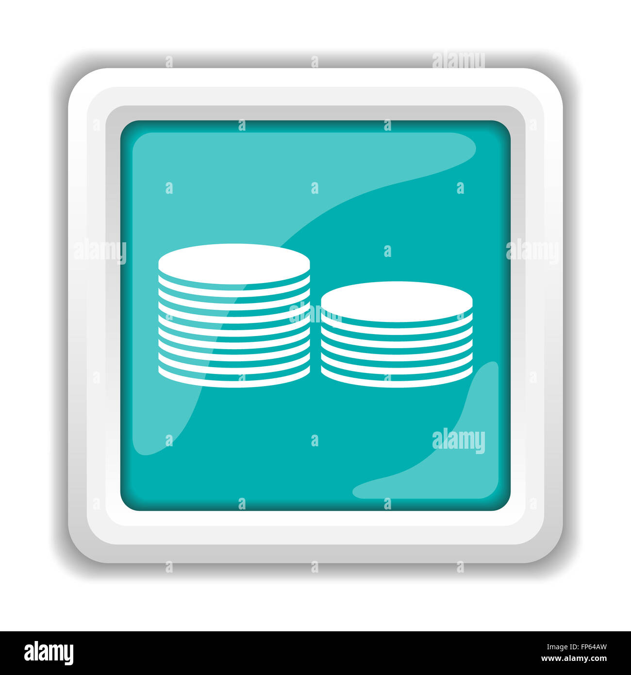 Coins.Money icon. Internet button on white background Stock Photo - Alamy