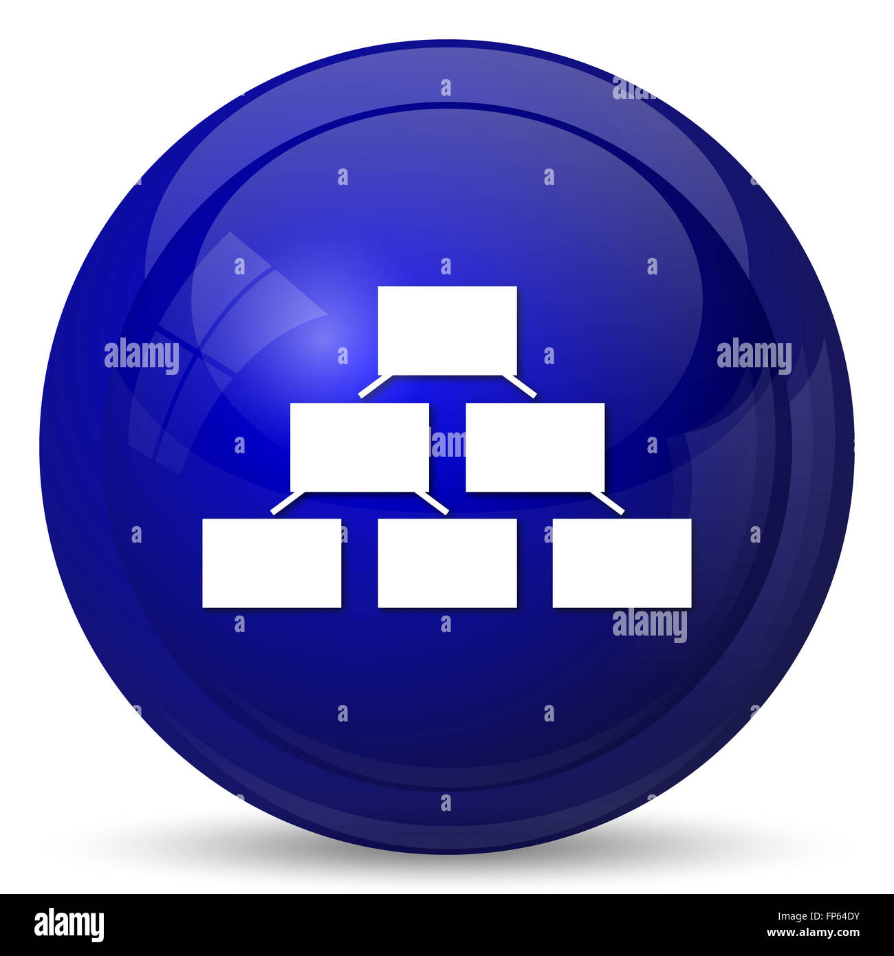 Organizational chart icon. Internet button on white background Stock ...