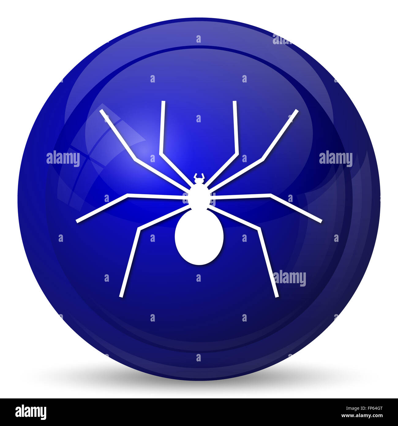 Spider icon. Internet button on white background Stock Photo - Alamy