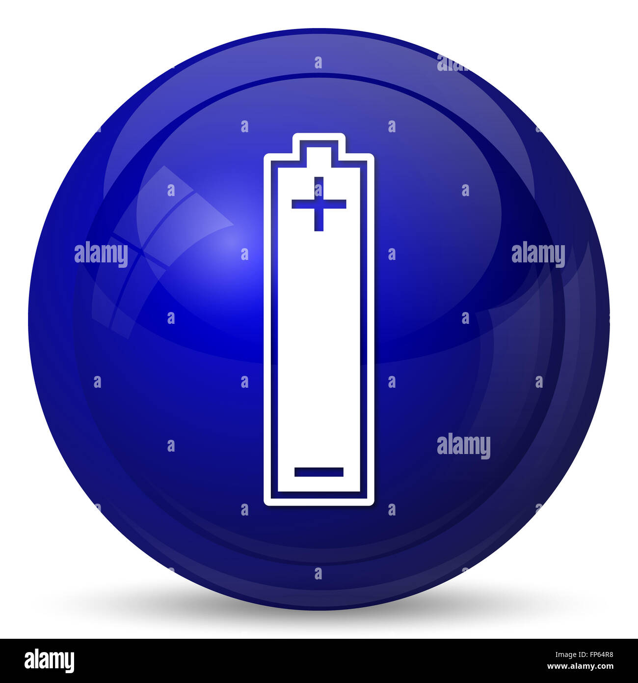 Battery icon. Internet button on white background Stock Photo - Alamy