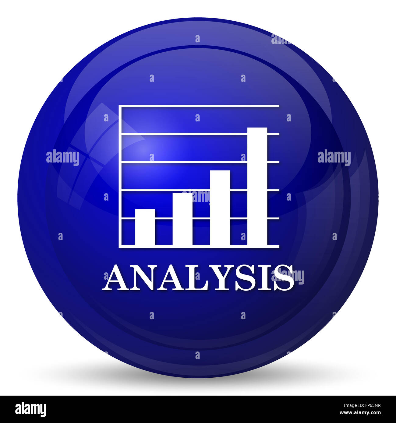 Analysis icon. Internet button on white background Stock Photo - Alamy