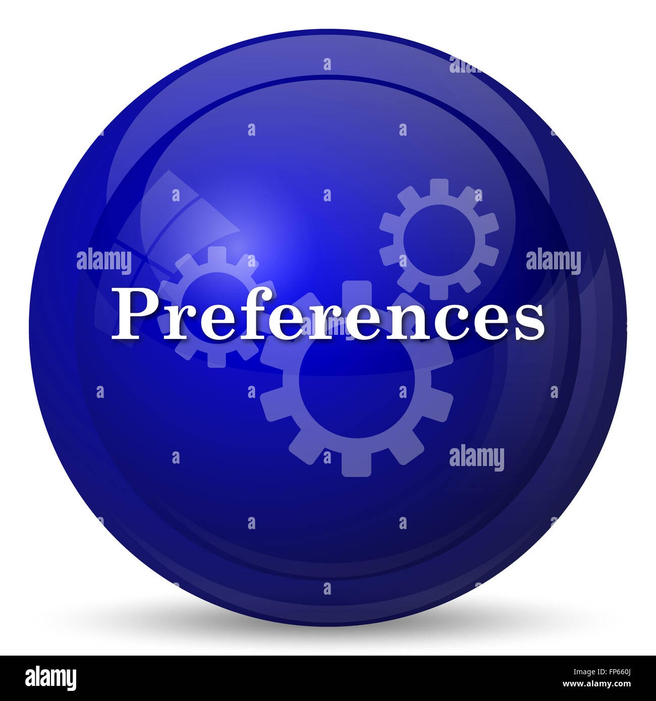 Preferences icon. Internet button on white background Stock Photo - Alamy
