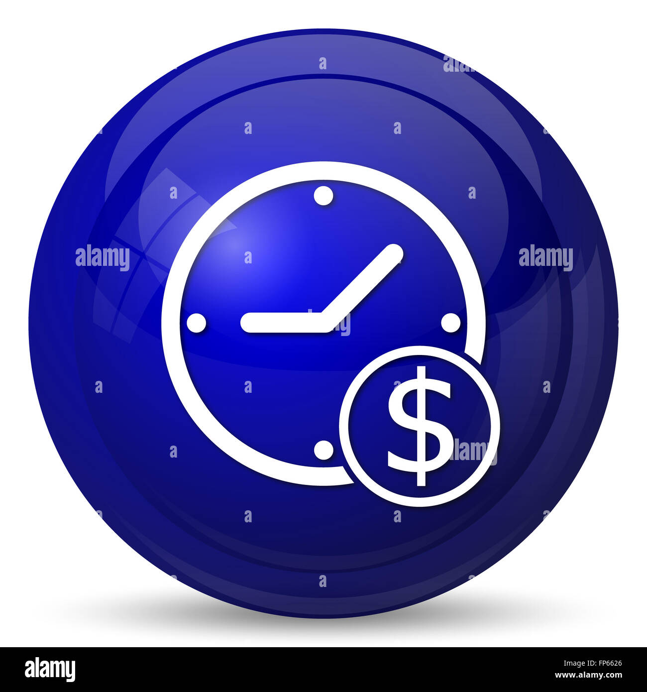 Time is money icon. Internet button on white background Stock Photo - Alamy