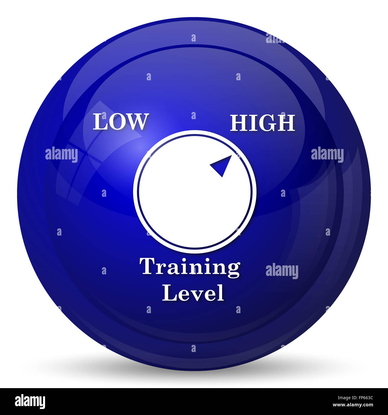 Training level icon. Internet button on white background Stock Photo ...