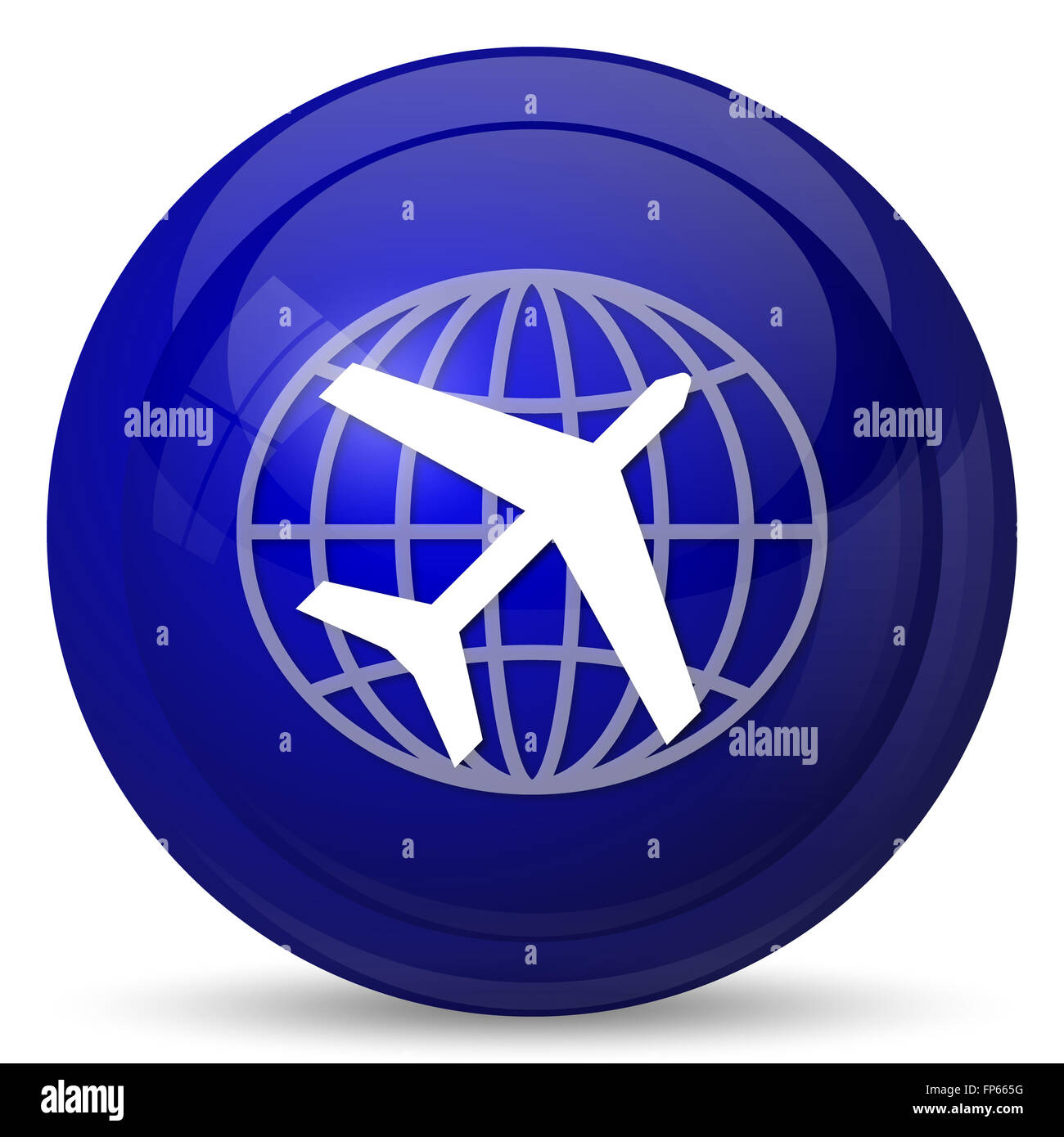 Travel icon. Internet button on white background Stock Photo - Alamy