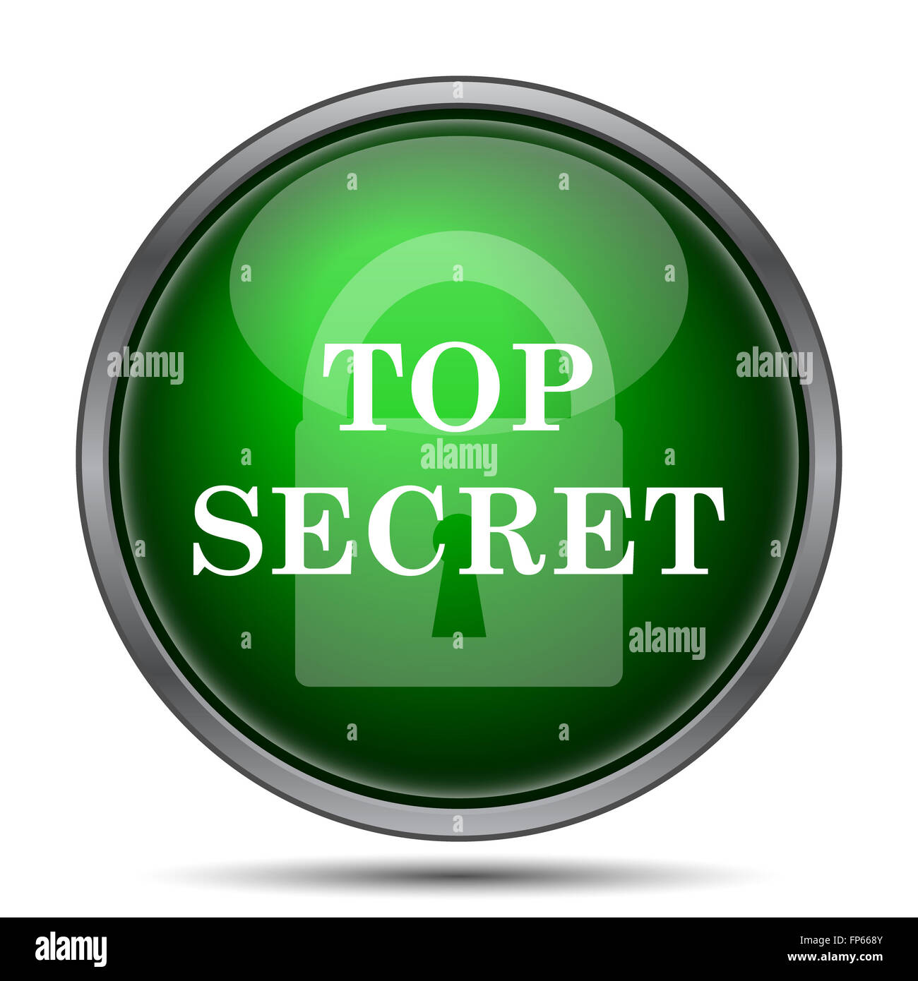 Top secret icon. Internet button on white background Stock Photo - Alamy