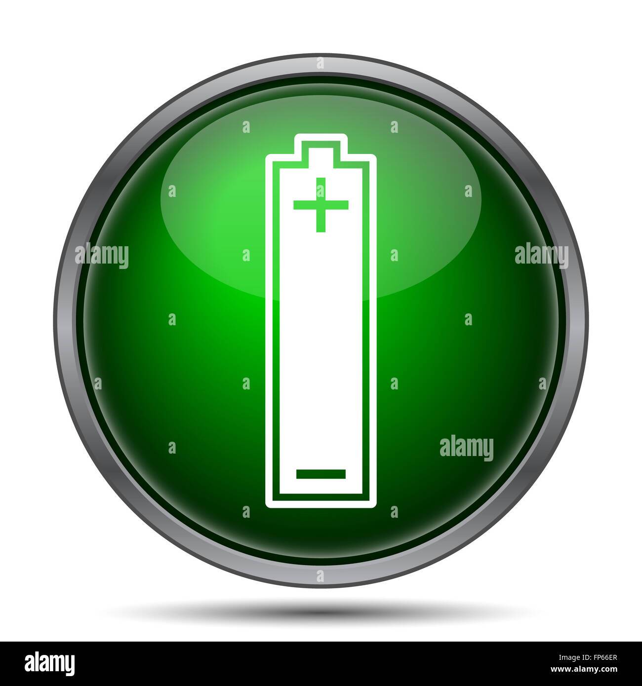 Battery icon. Internet button on white background Stock Photo - Alamy