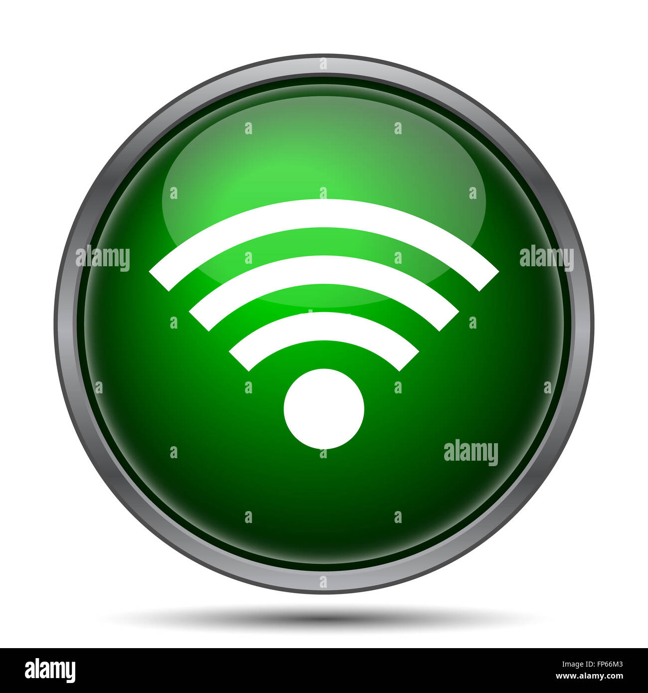 Wireless sign icon. Internet button on white background Stock Photo - Alamy