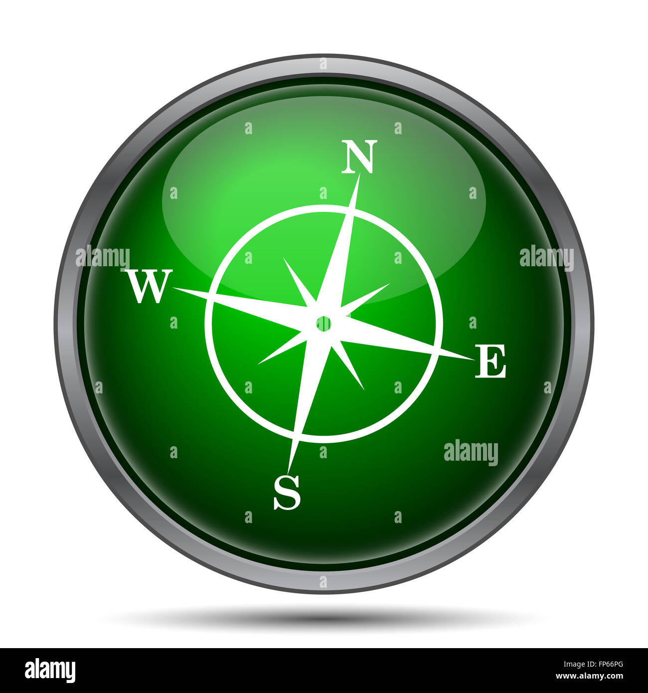 Compass icon. Internet button on white background Stock Photo - Alamy