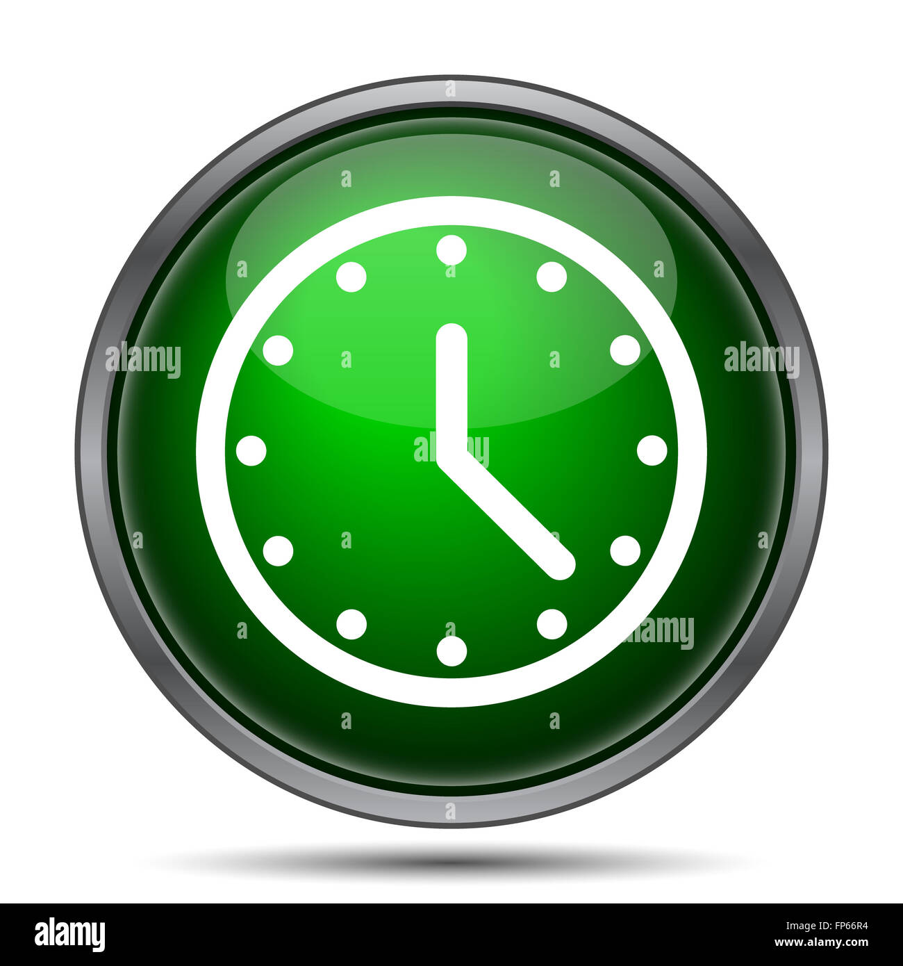 Clock icon. Internet button on white background Stock Photo - Alamy