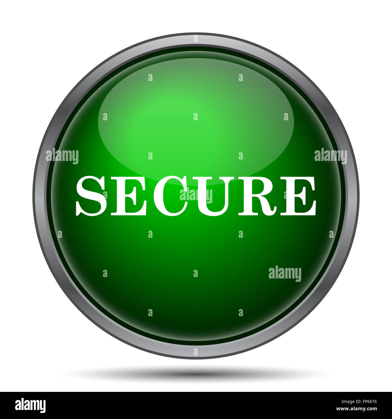 Secure icon. Internet button on white background Stock Photo - Alamy