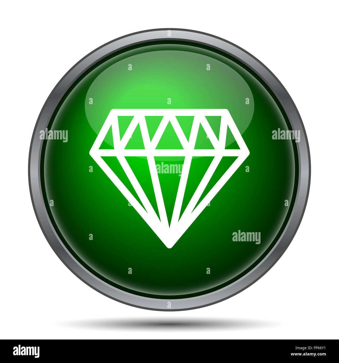 Diamond icon. Internet button on white background Stock Photo - Alamy