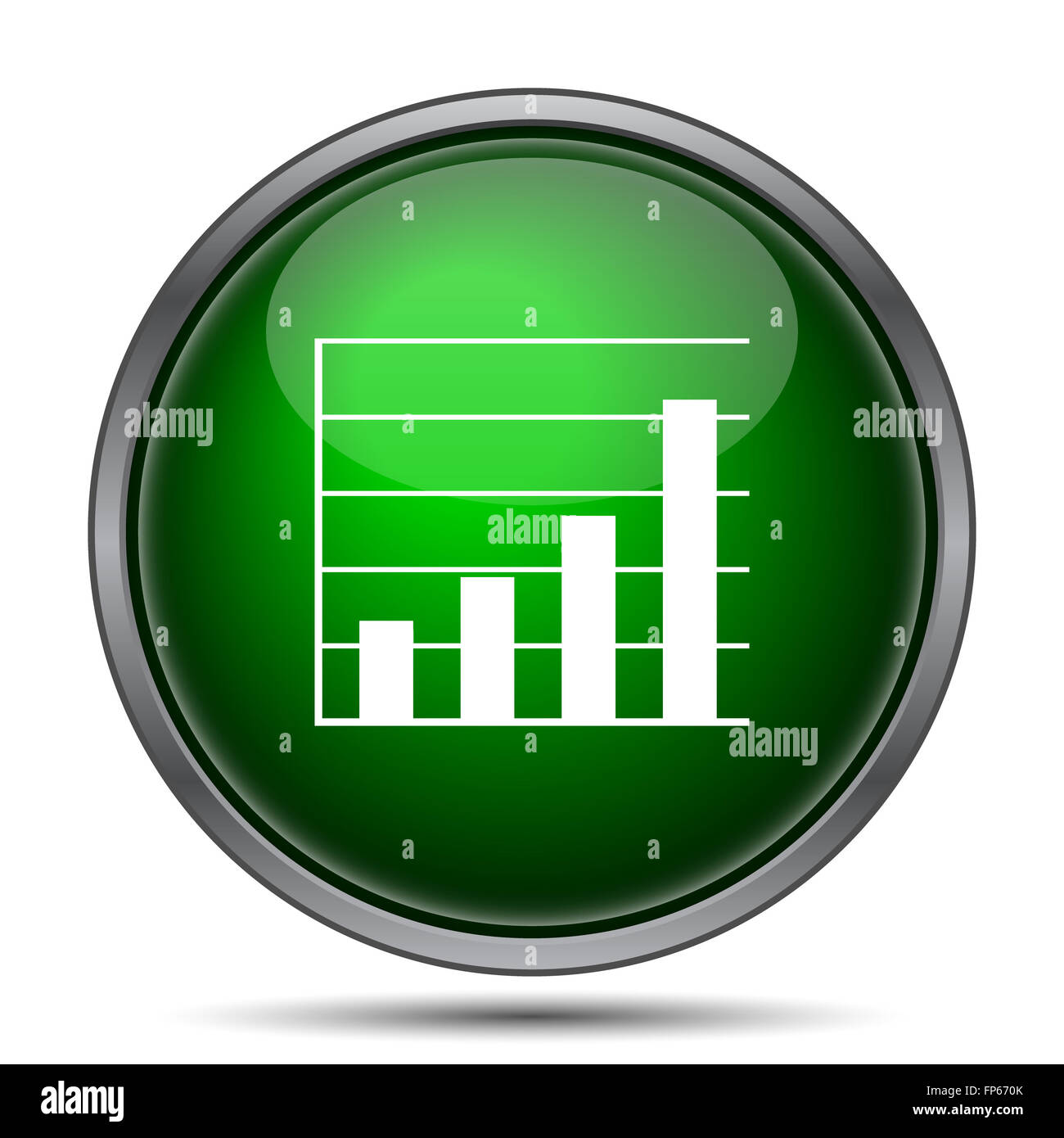 Chart bars icon. Internet button on white background Stock Photo - Alamy