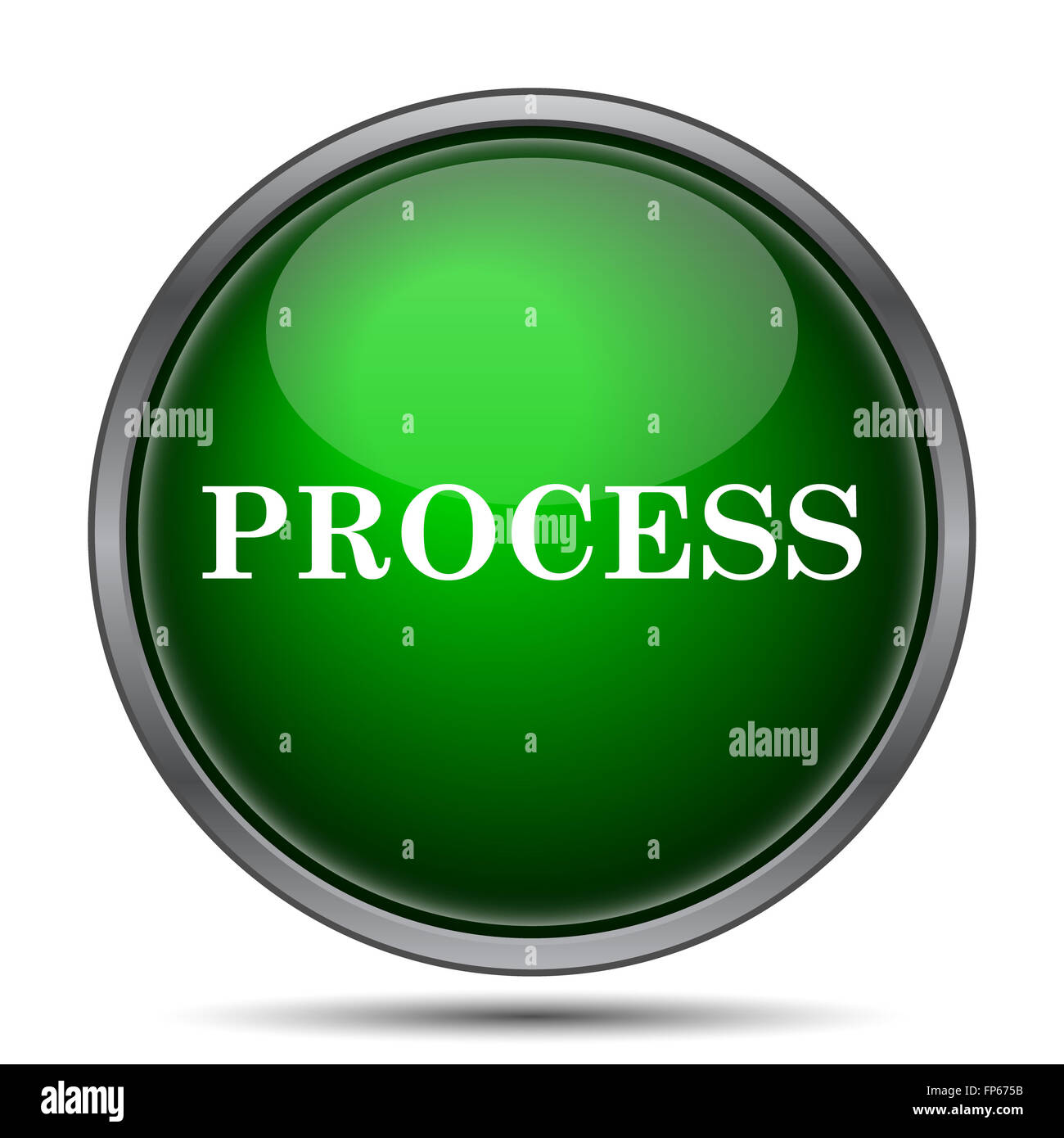 Process icon. Internet button on white background Stock Photo - Alamy