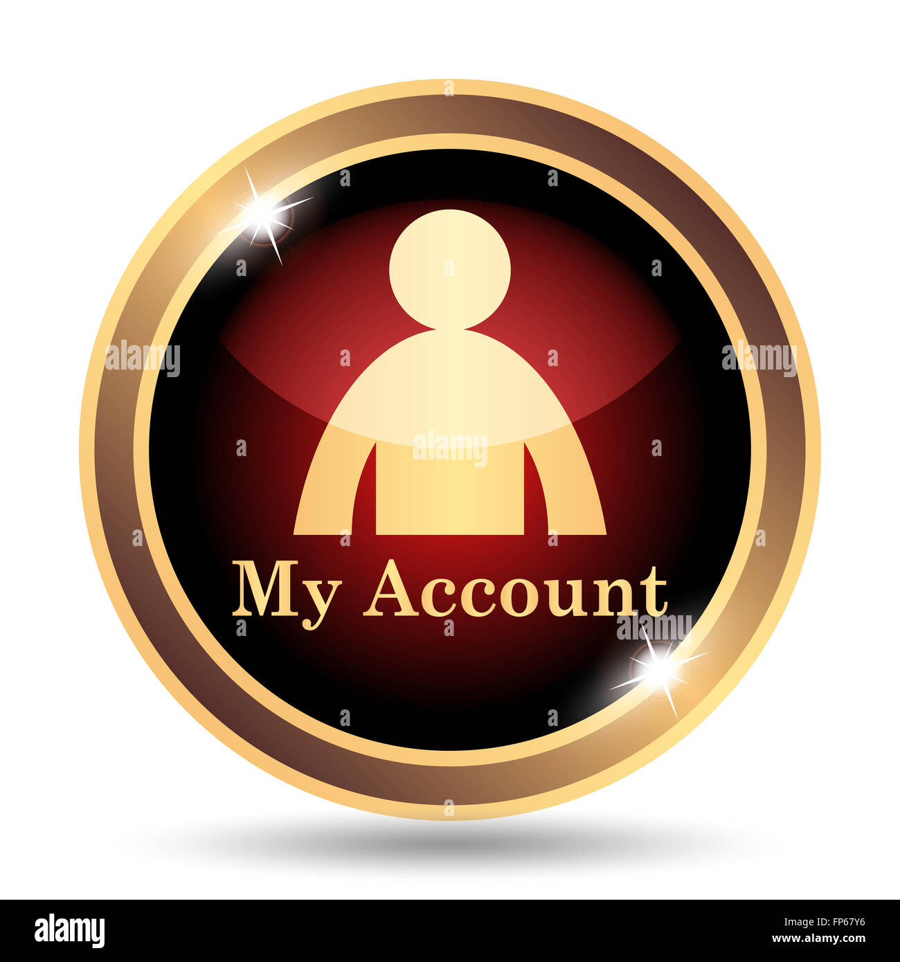 My account icon. Internet button on white background Stock Photo - Alamy