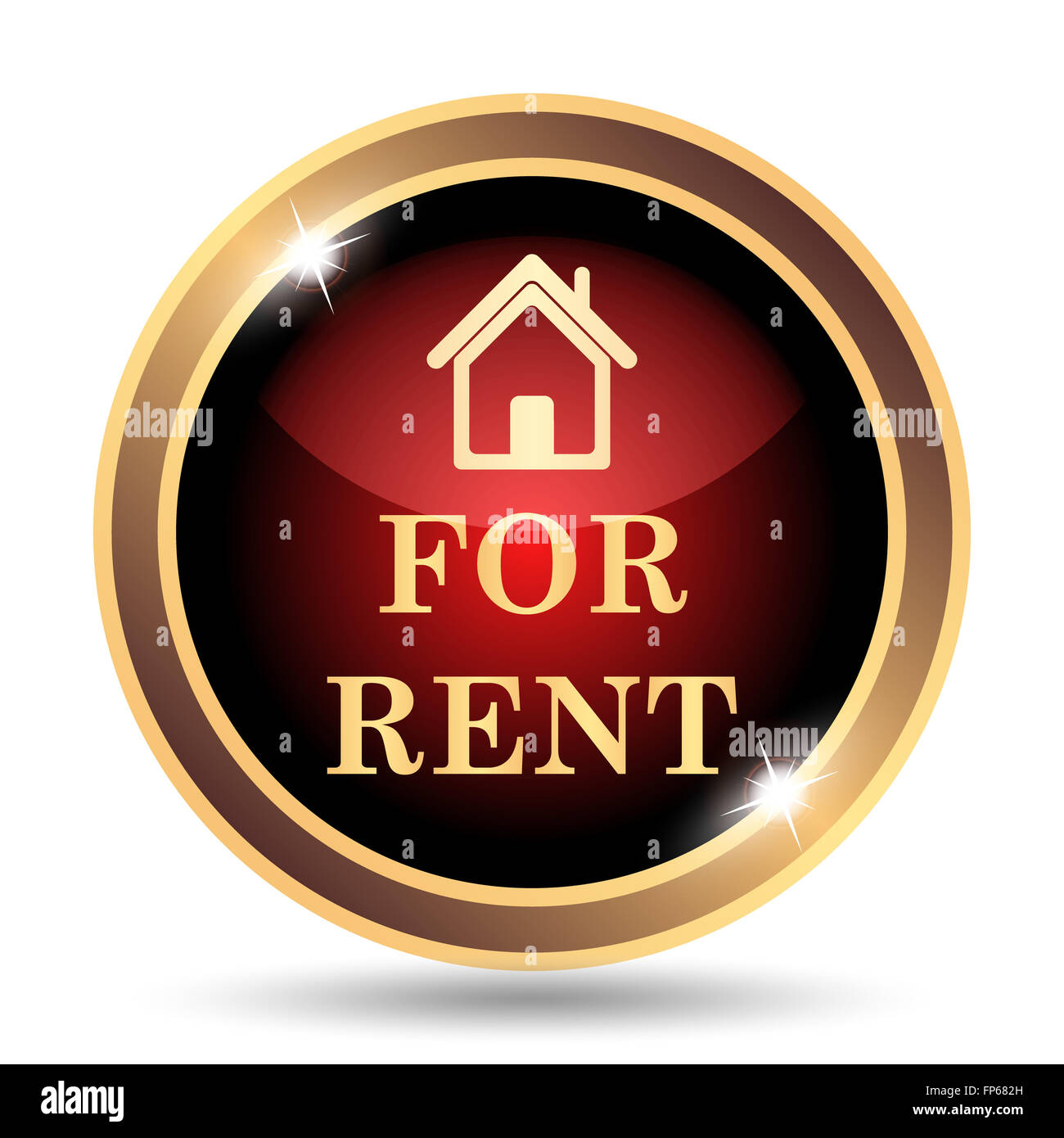 For rent icon. Internet button on white background Stock Photo - Alamy