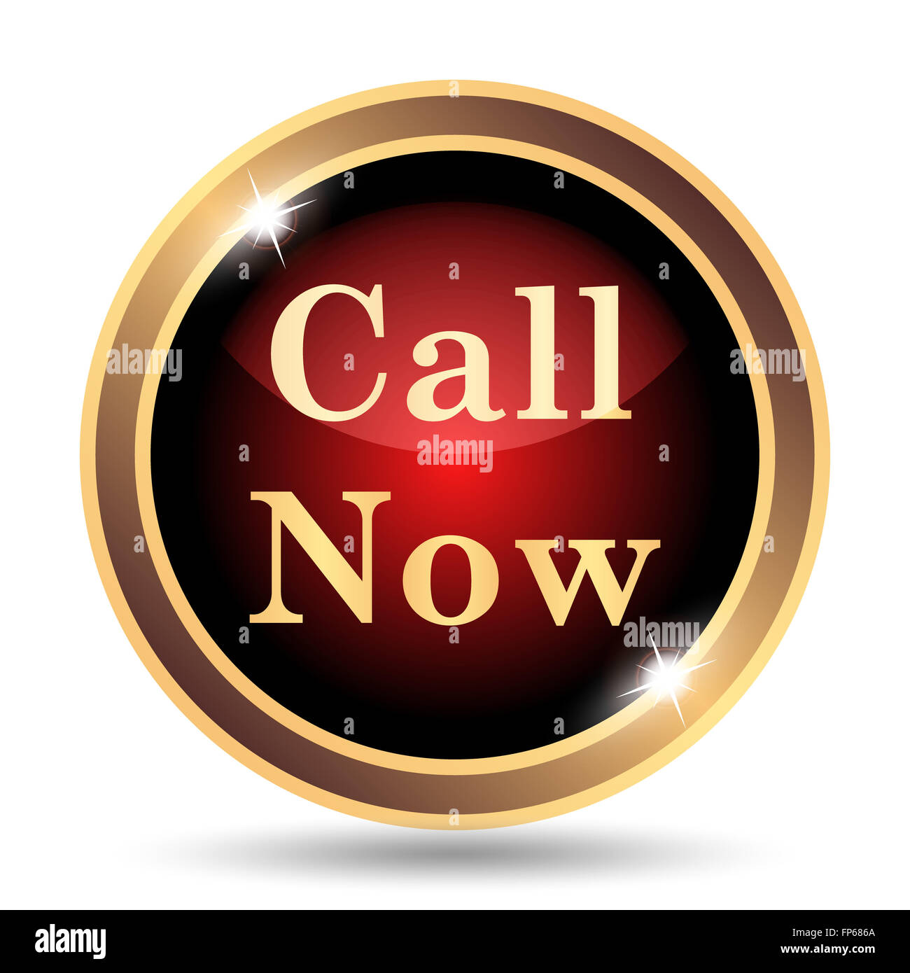 Call now icon. Internet button on white background Stock Photo - Alamy