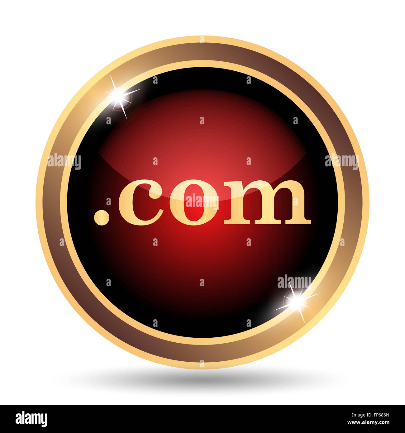 .com icon. Internet button on white background Stock Photo - Alamy