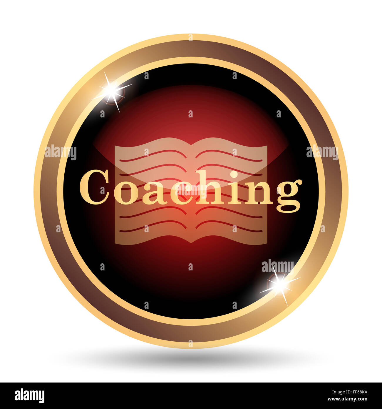 Coaching icon. Internet button on white background Stock Photo - Alamy