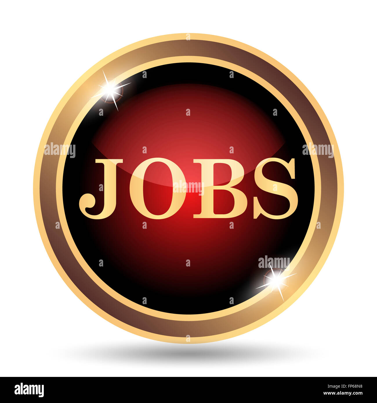 Jobs icon. Internet button on white background Stock Photo - Alamy
