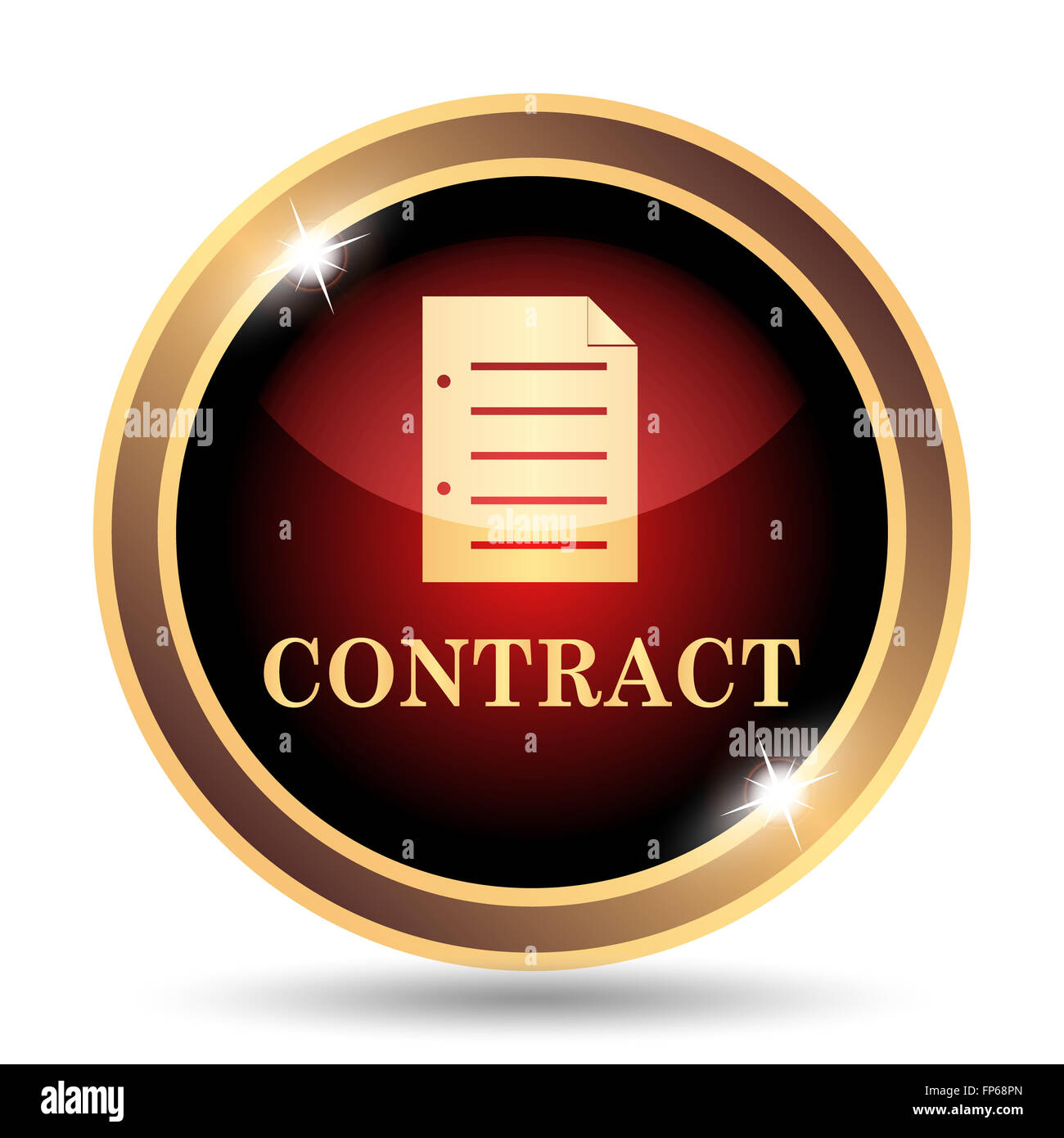 Contract icon. Internet button on white background Stock Photo - Alamy