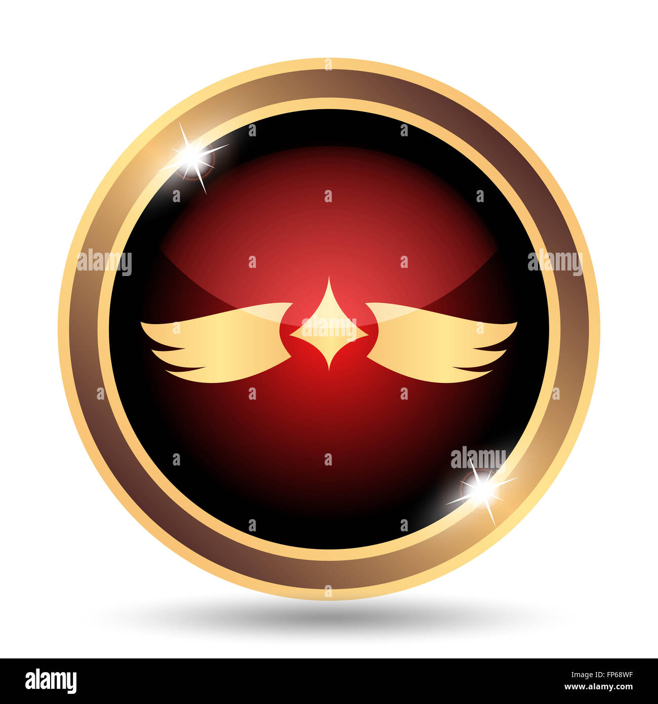 Wings icon. Internet button on white background Stock Photo - Alamy