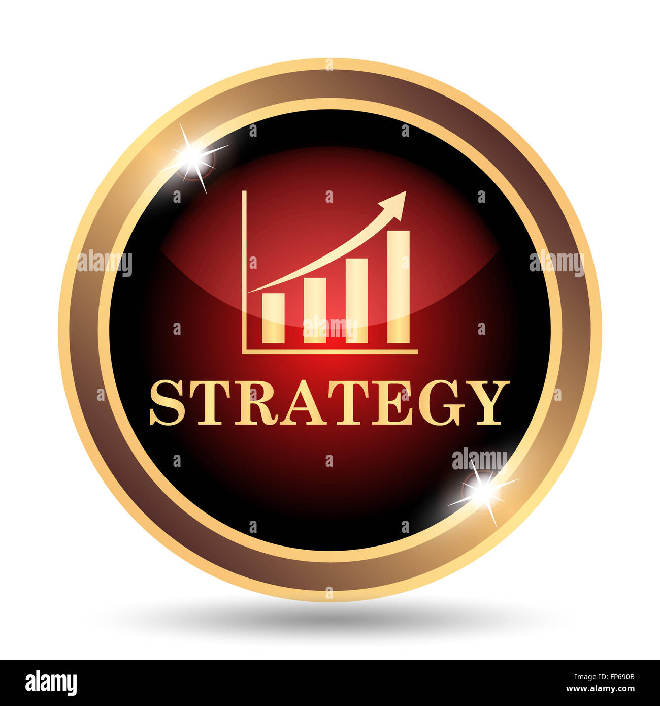 Strategy icon. Internet button on white background Stock Photo - Alamy