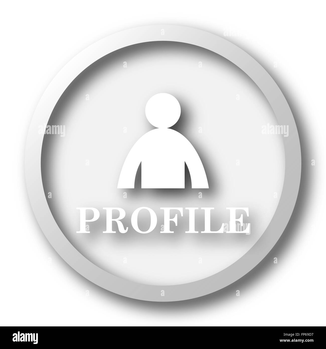 Profile icon. Internet button on white background Stock Photo - Alamy