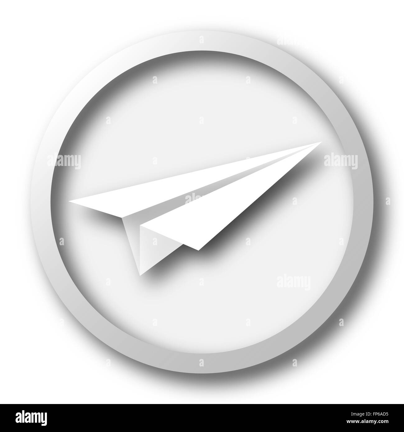 Paper plane icon. Internet button on white background Stock Photo - Alamy