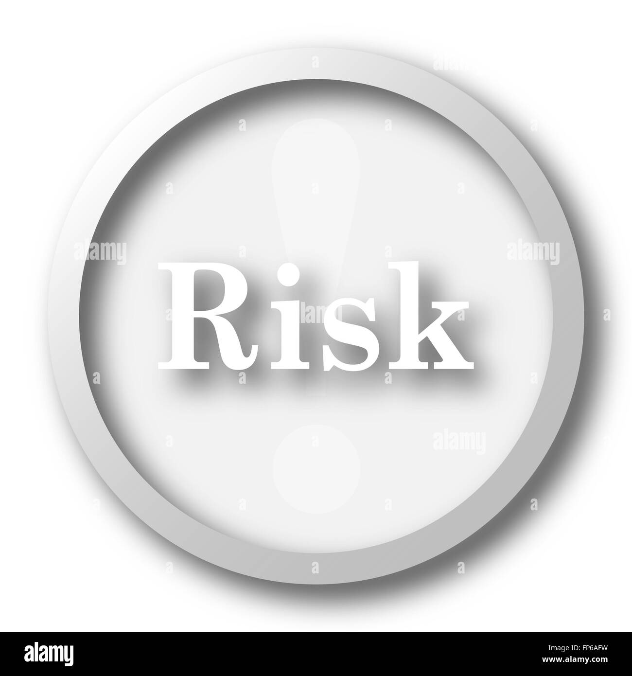 Risk icon. Internet button on white background Stock Photo - Alamy