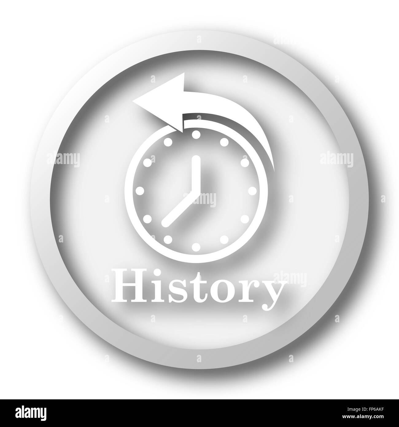 History icon. button on white background Stock Photo Alamy
